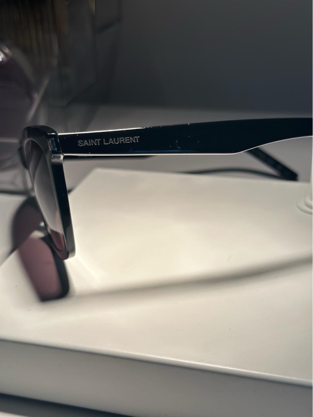 Saint Laurent SL 281 SLIM Black Designer Sunglasses NWOT Unisex - Picture 3 of 6